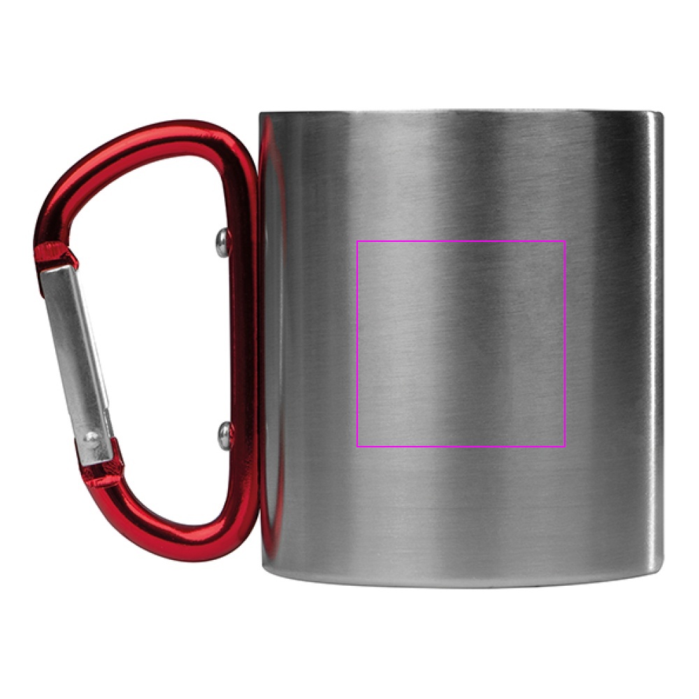 Kubek metalowy z karabińczykiem 200 ml ANGELICA