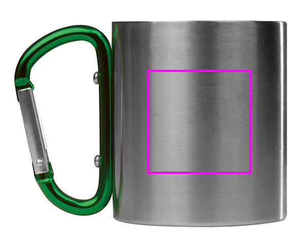 Kubek metalowy z karabińczykiem 200 ml ANGELICA