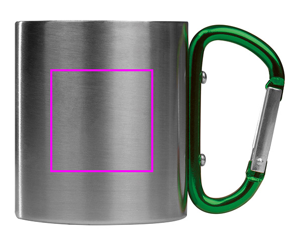 Kubek metalowy z karabińczykiem 200 ml ANGELICA