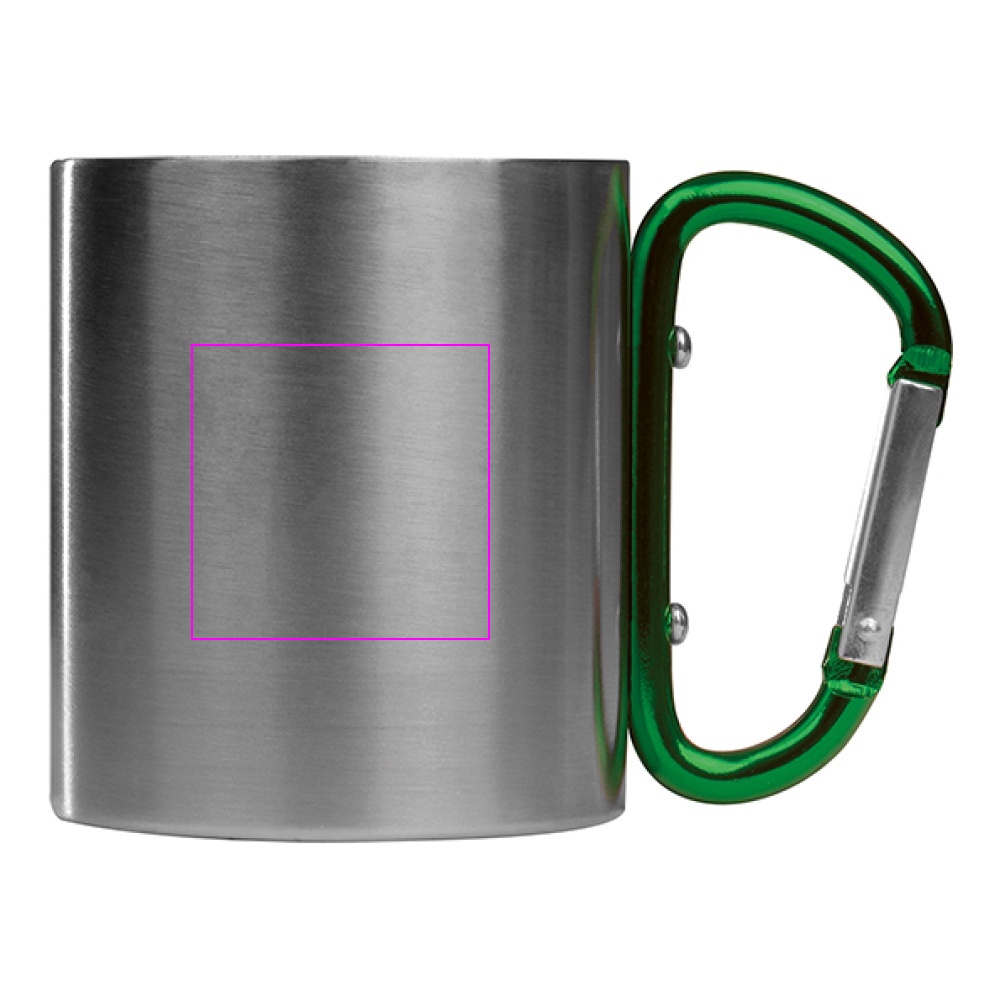 Kubek metalowy z karabińczykiem 200 ml ANGELICA
