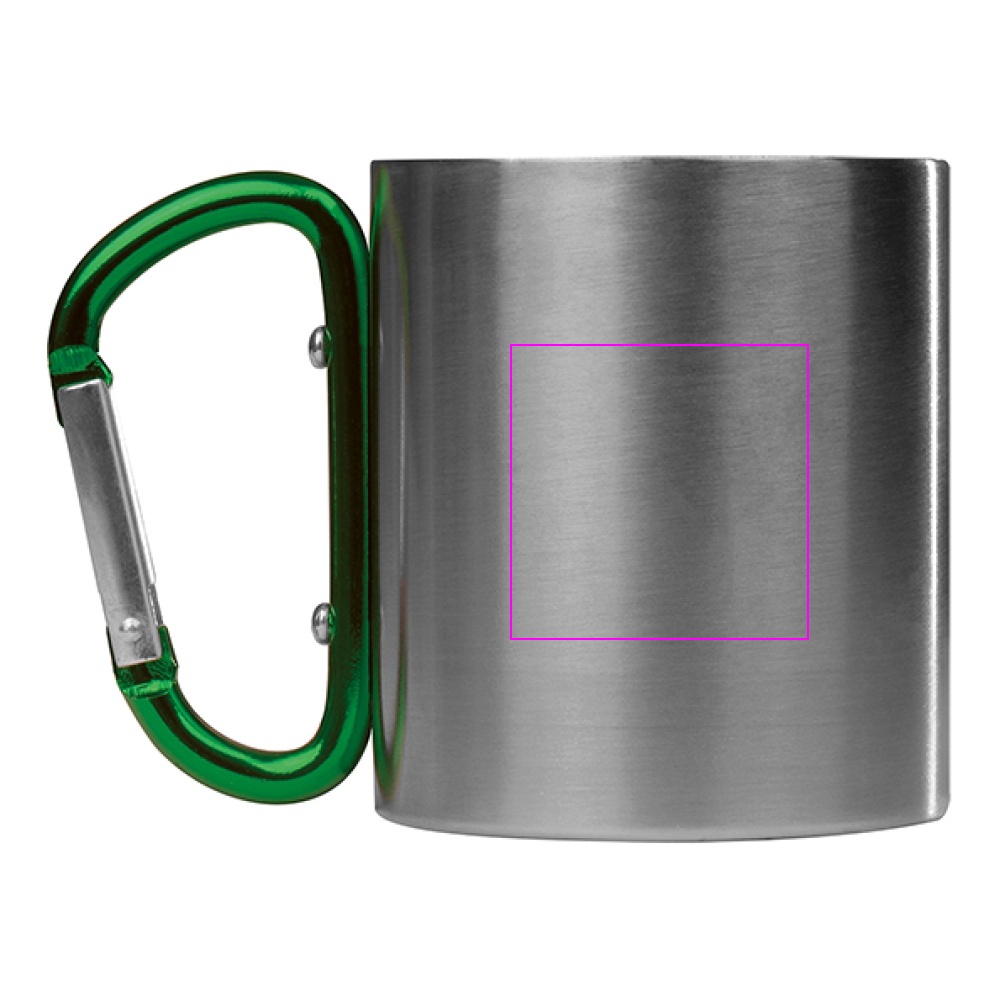 Kubek metalowy z karabińczykiem 200 ml ANGELICA