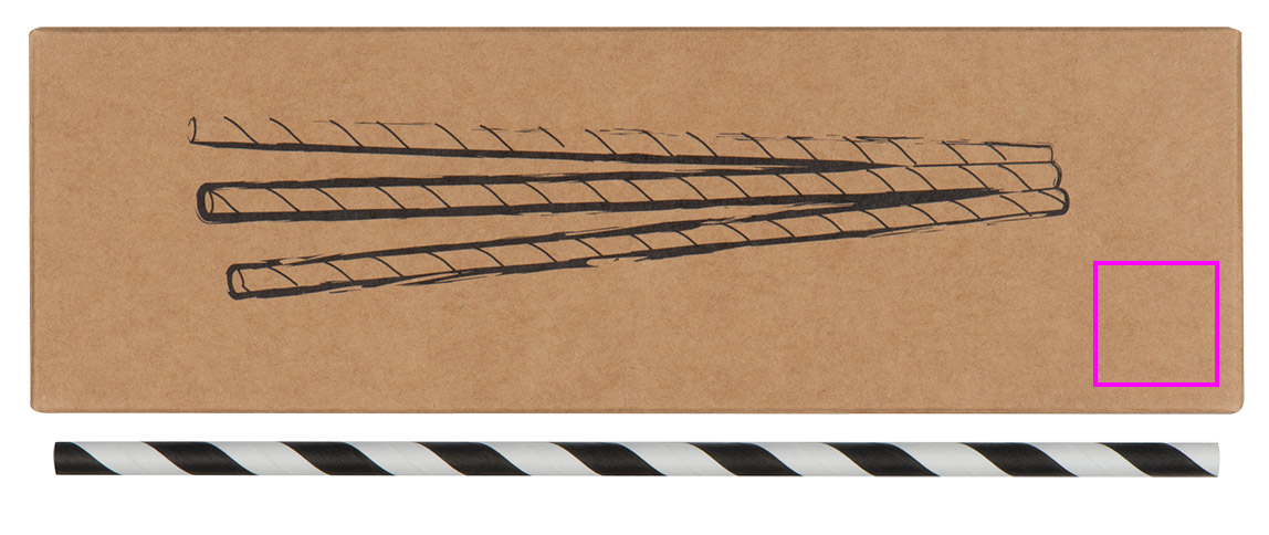 Słomki do napojów tekturowe 100 szt. CARTER