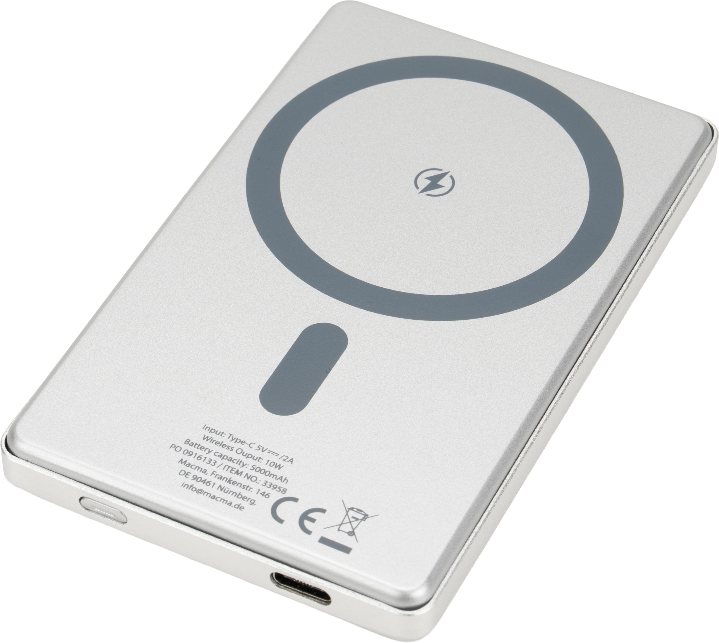 Power bank 5000 mAh z ładowarką indukcyjną Magsafe OLIMPIA