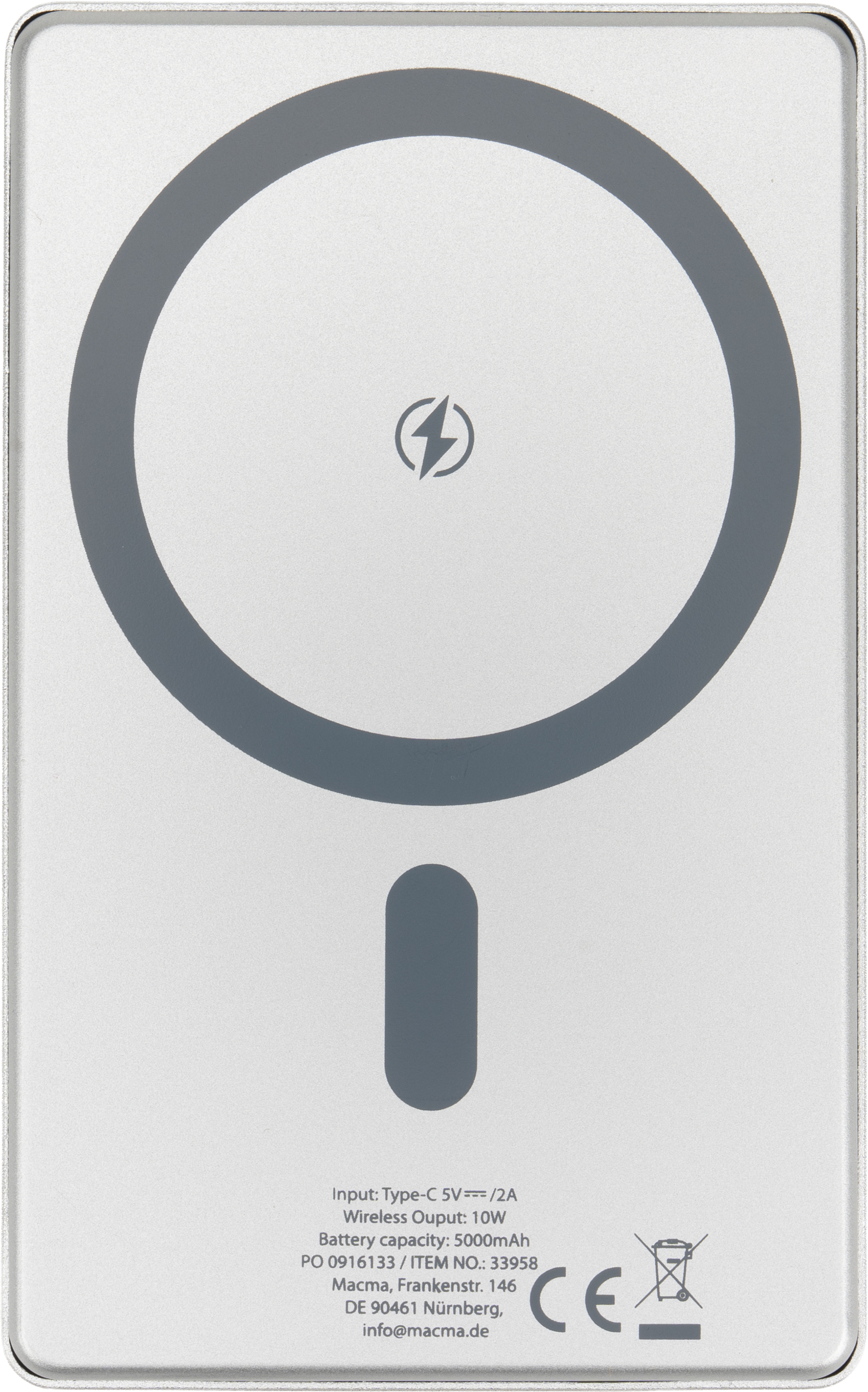 Power bank 5000 mAh z ładowarką indukcyjną Magsafe OLIMPIA