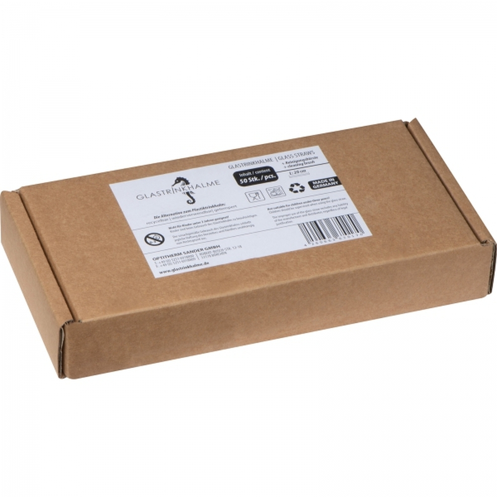 Słomka do napojów szklana 20 cm NELSON