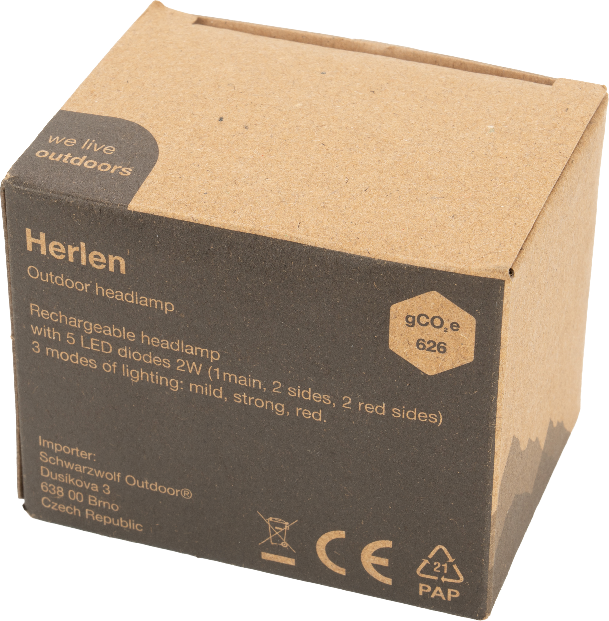 Latarka czołowa HERLEN Schwarzwolf