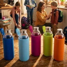 Butelka szklana z pokrowcem 1000 ml JESSICA