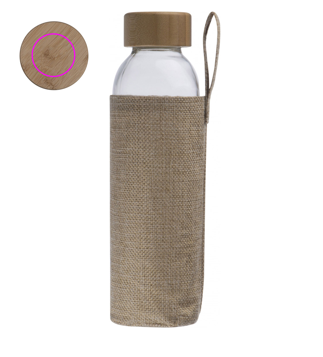 Butelka szklana z pokrowcem 500 ml CARLOTTA