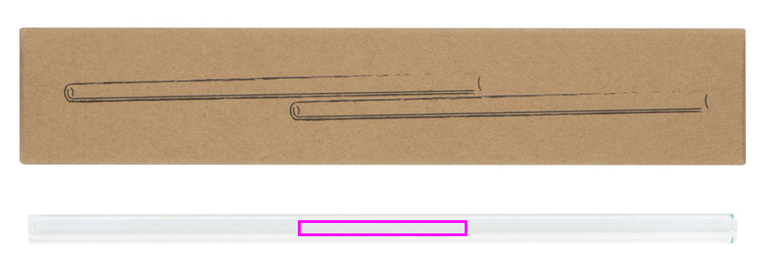 Słomki do napojów szklane 2 szt. 21 cm MARCELINA