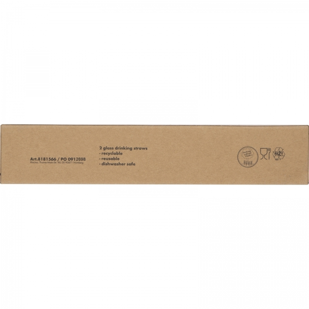 Słomki do napojów szklane 2 szt. 21 cm MARCELINA
