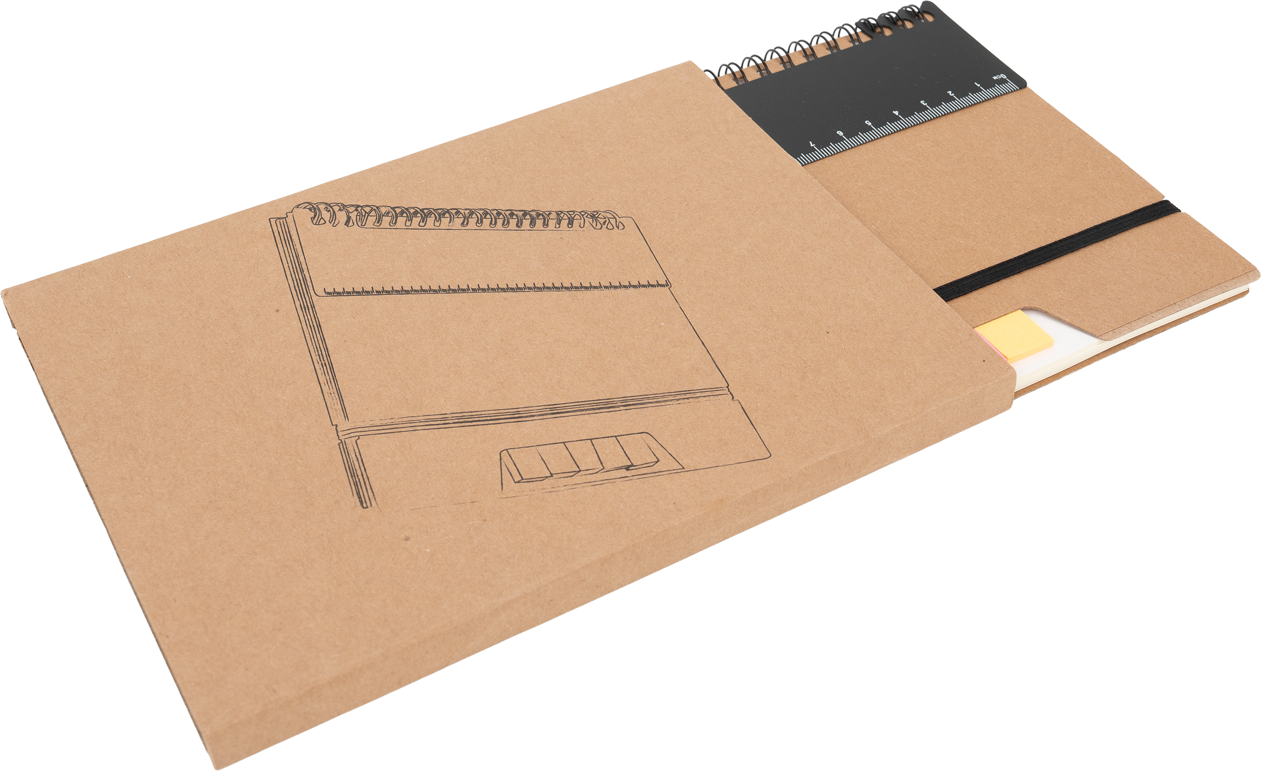 Notatnik A5 w kropki z karteczkami do markowania CATHARINA
