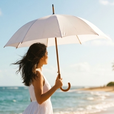 Parasol automatyczny ø105 cm RPET CHRISTINE