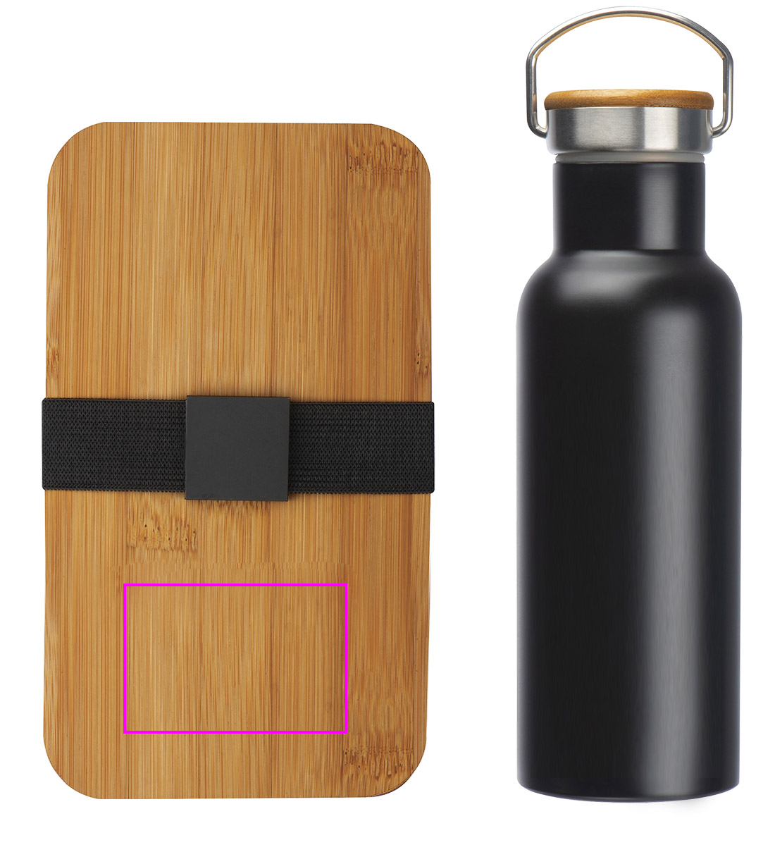 Zestaw lunch box ze sztućcami i butelka termiczna 500 ml STEPHAN