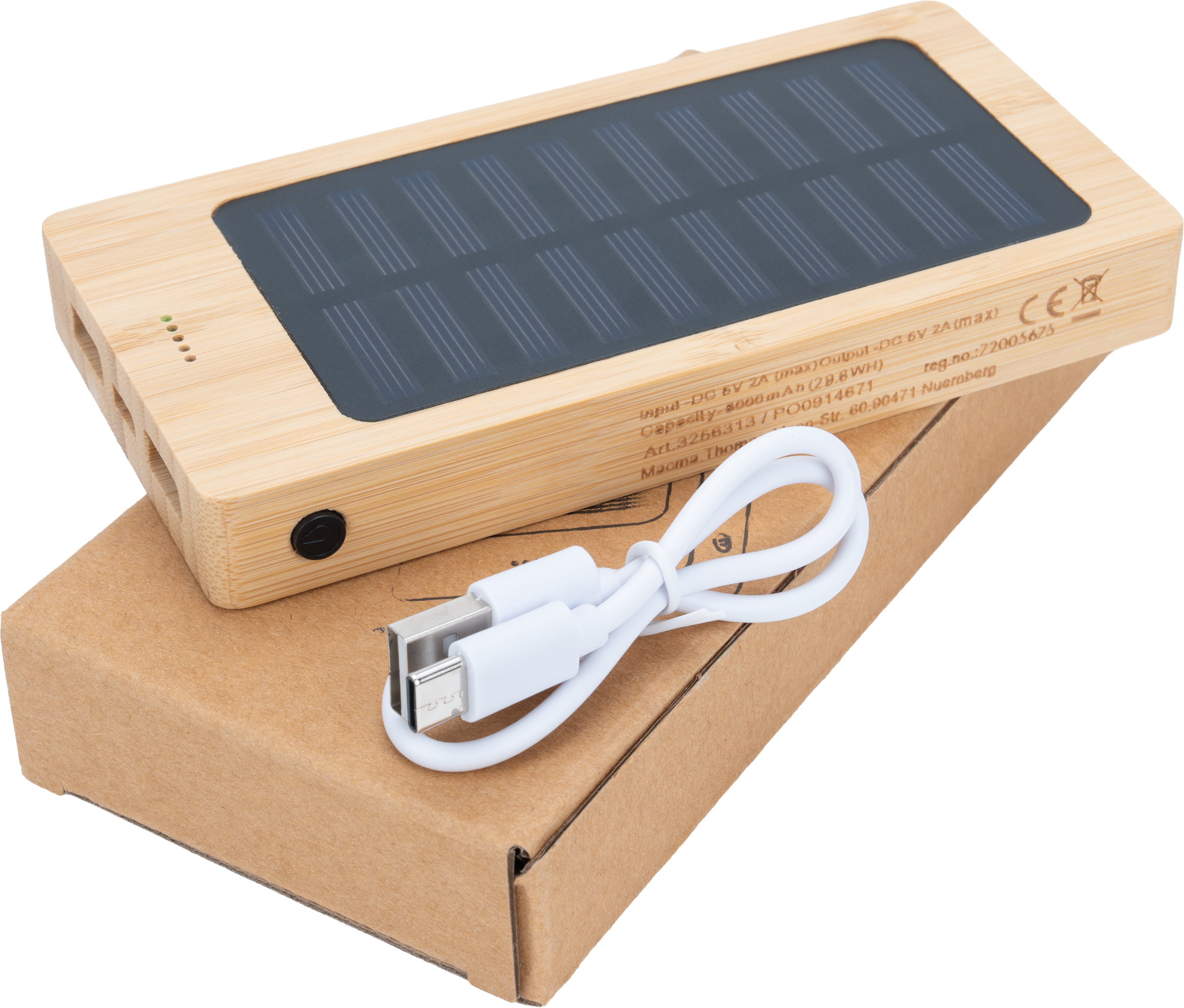 Power bank 8000 mAh solarny VALENTINA