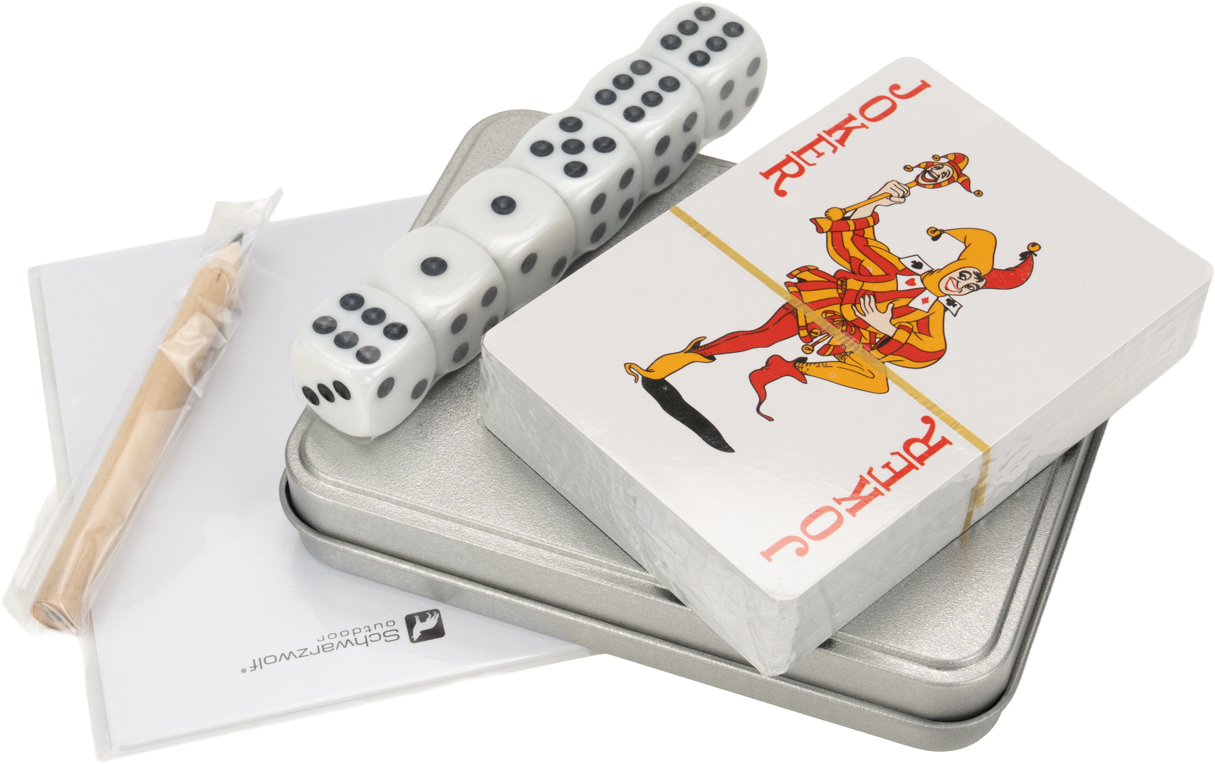 Zestaw do gry w karty i kości YARRA Schwarzwolf