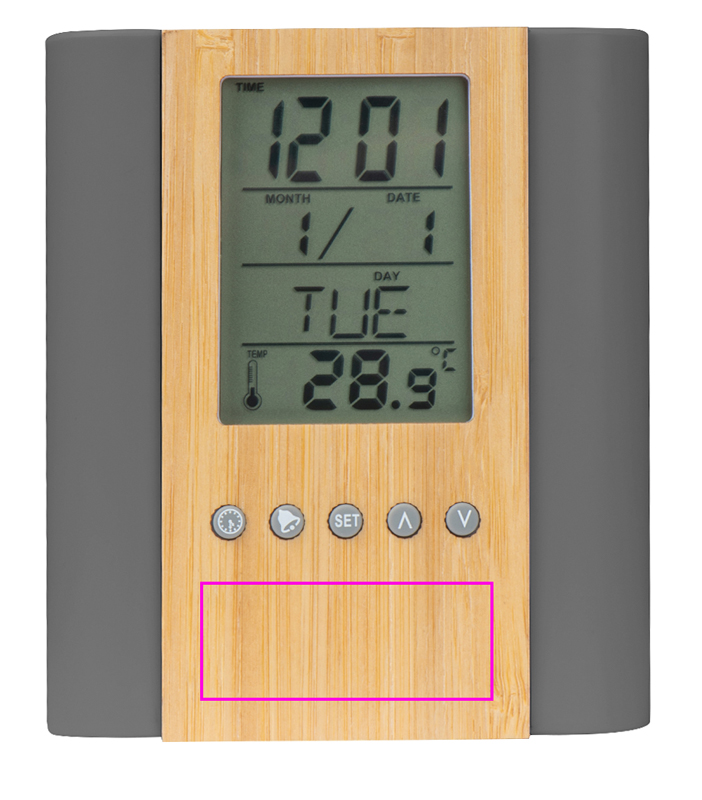 Stojak biurkowy z zegarem STEFANO