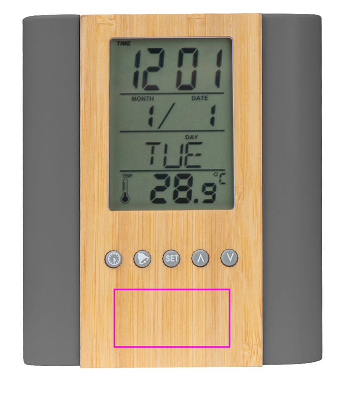 Stojak biurkowy z zegarem STEFANO