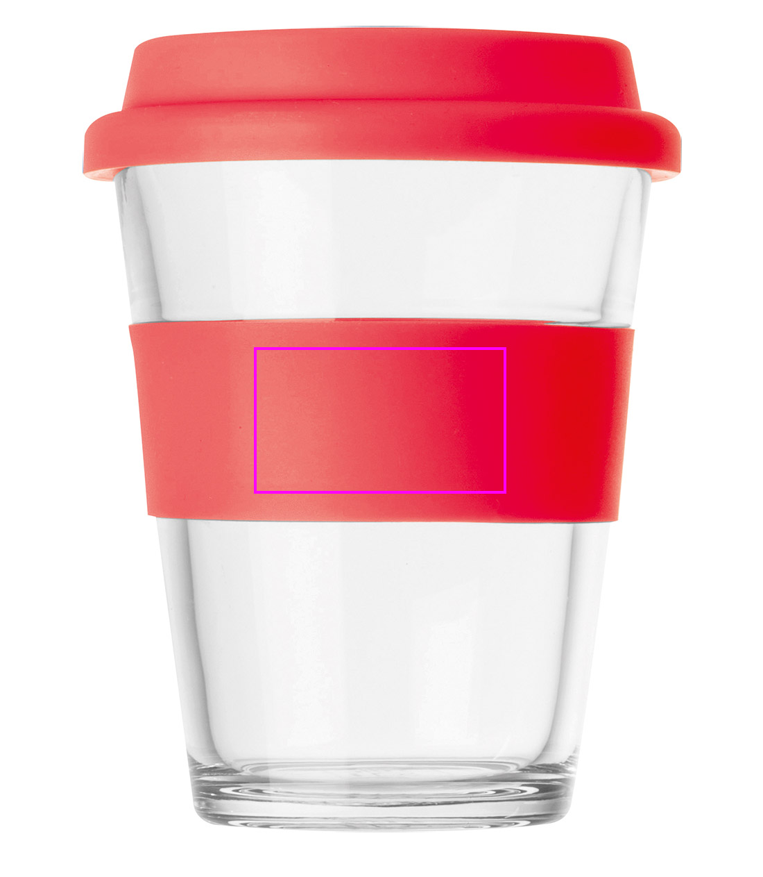 Kubek szklany z pokrywką 300 ml AMANDA