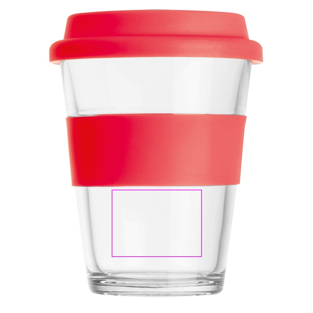 Kubek szklany z pokrywką 300 ml AMANDA