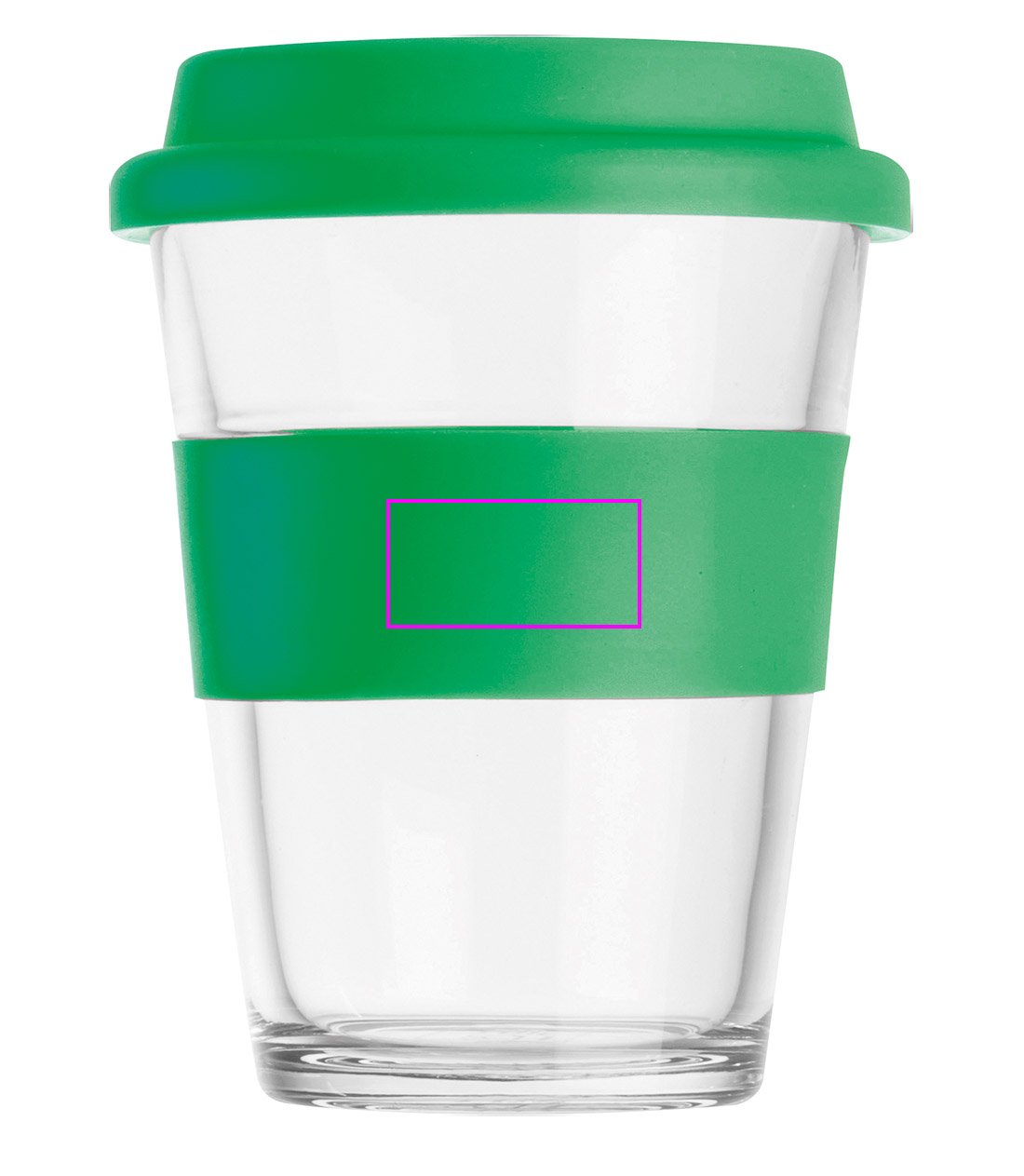 Kubek szklany z pokrywką 300 ml AMANDA