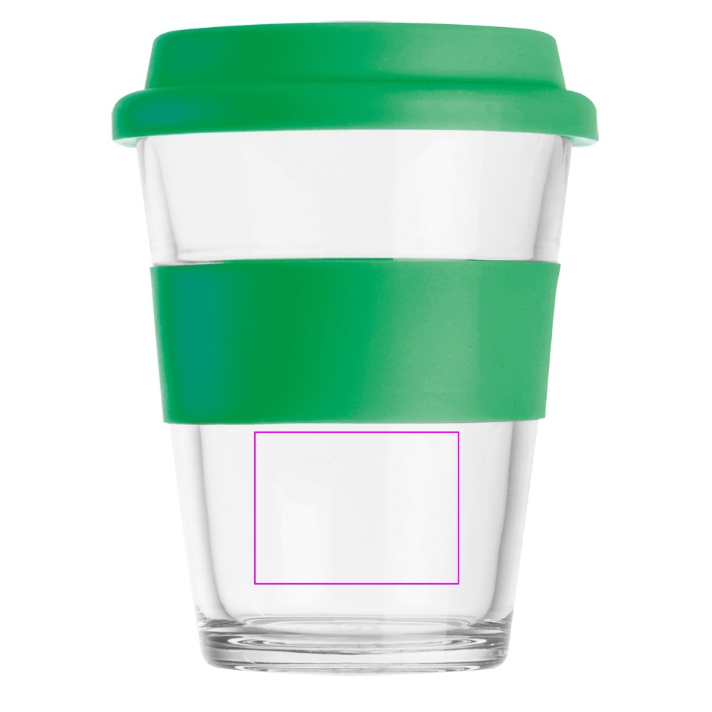 Kubek szklany z pokrywką 300 ml AMANDA