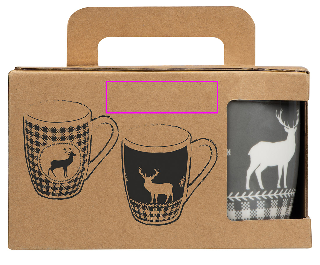 Zestaw 2 świątecznych kubków porcelanowych 300 ml ARMIN