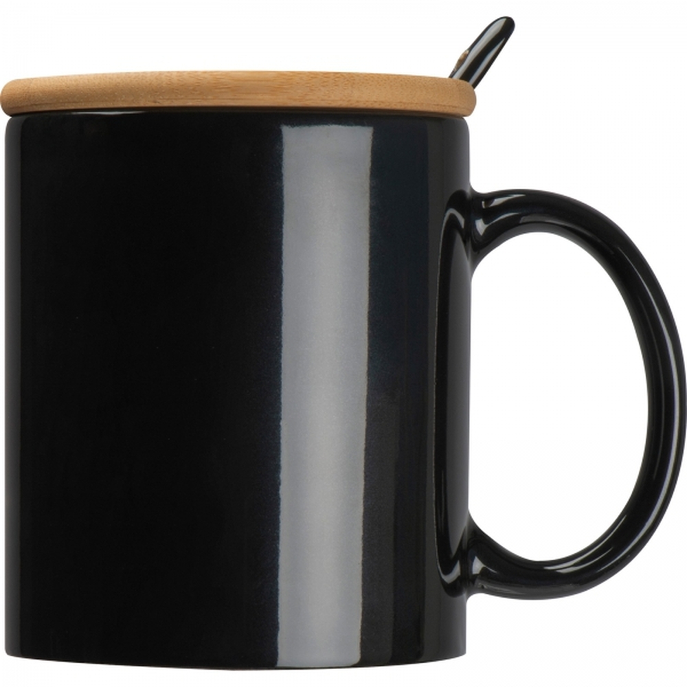 Kubek ceramiczny z łyżeczką 300 ml LOTHAR