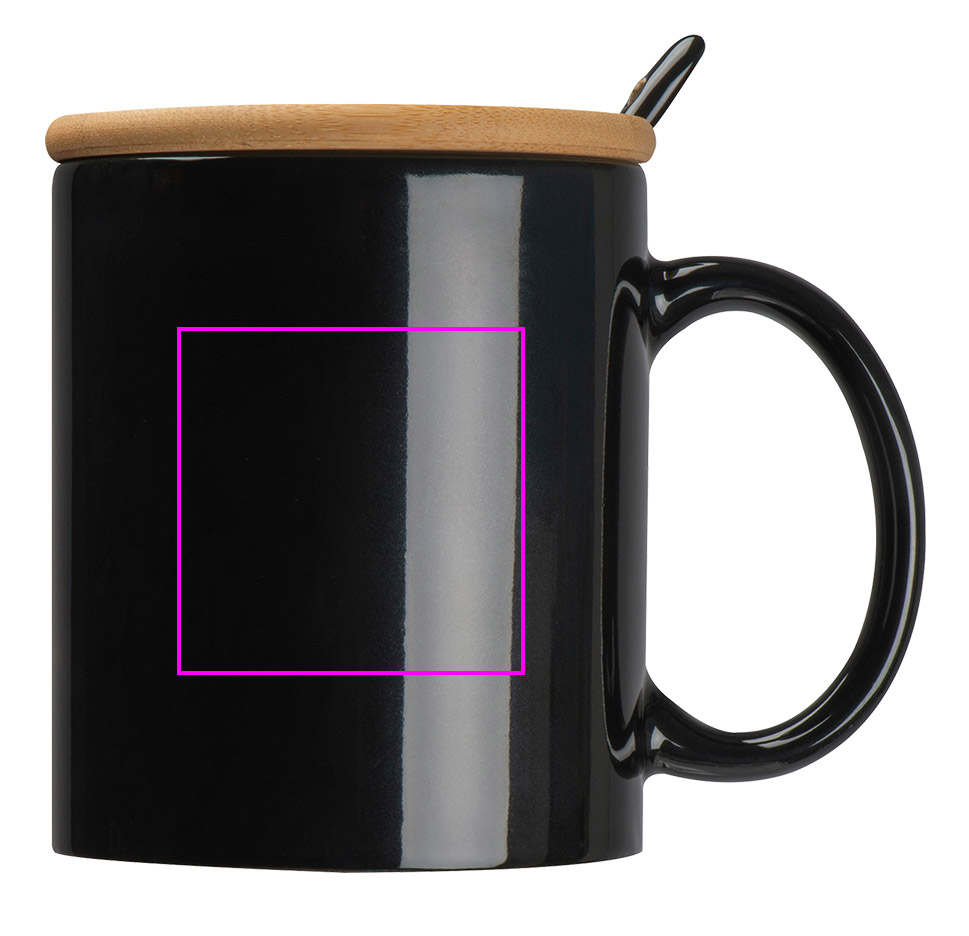 Kubek ceramiczny z łyżeczką 300 ml LOTHAR