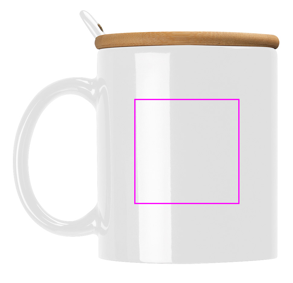 Kubek ceramiczny z łyżeczką 300 ml LOTHAR