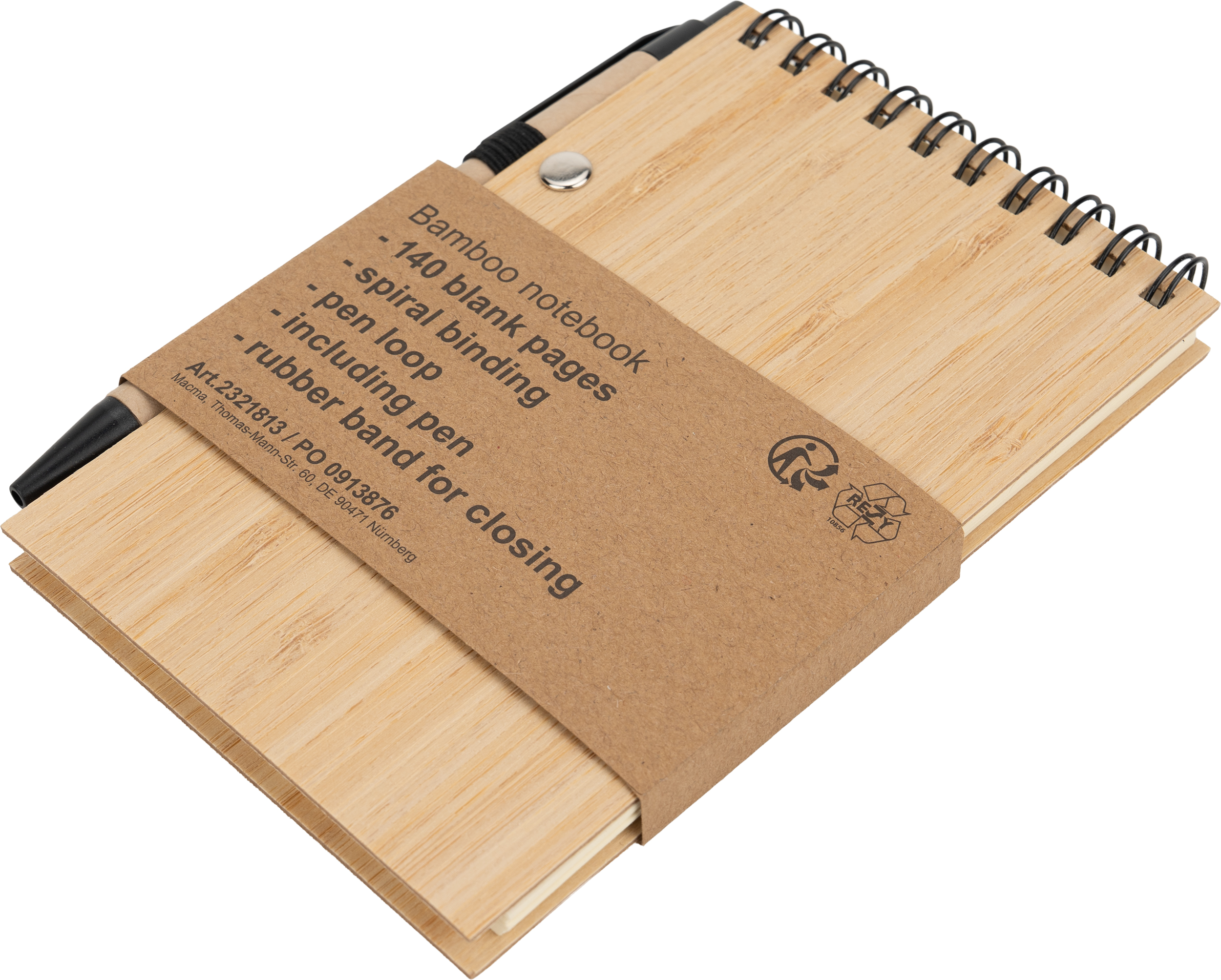 Notatnik A6 z czystymi stronami i długopisem ELSA