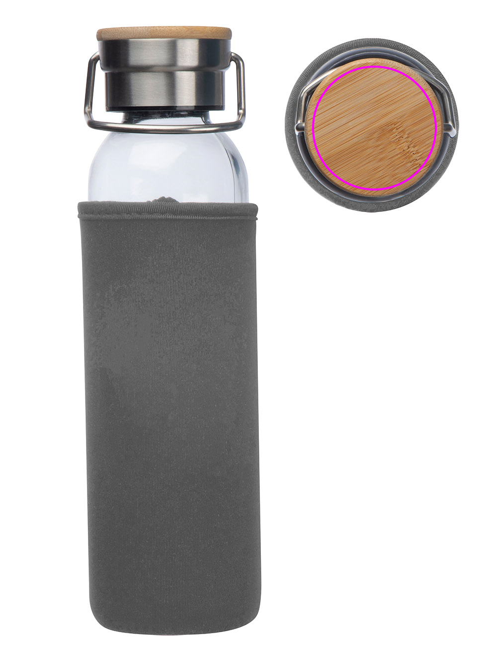 Butelka szklana z pokrowcem 600 ml RAMONA