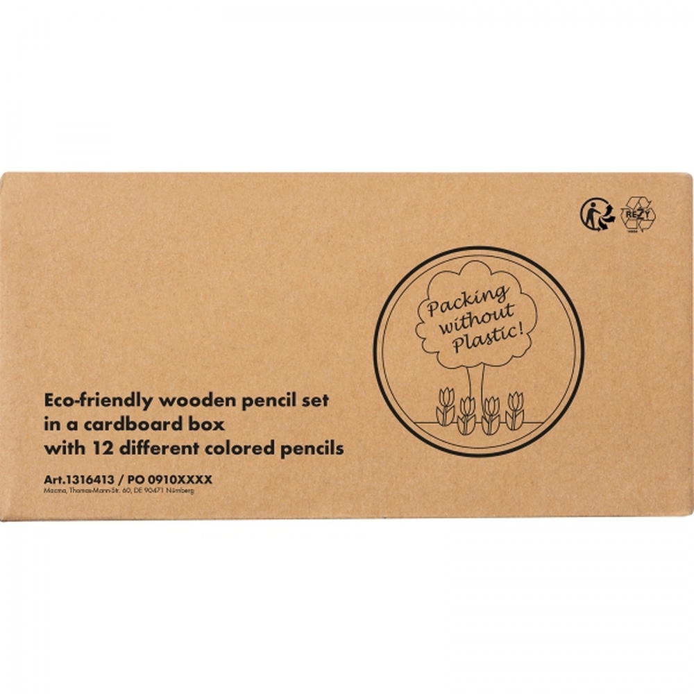 Kredki drewniane 12 kolorów MATEO