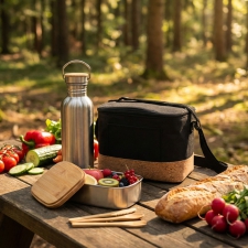 Zestaw lunch box, butelka 500 ml i torba termiczna BRIGITTE
