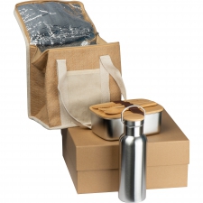 Zestaw lunch box, butelka 500 ml i torba termiczna BRIGITTE