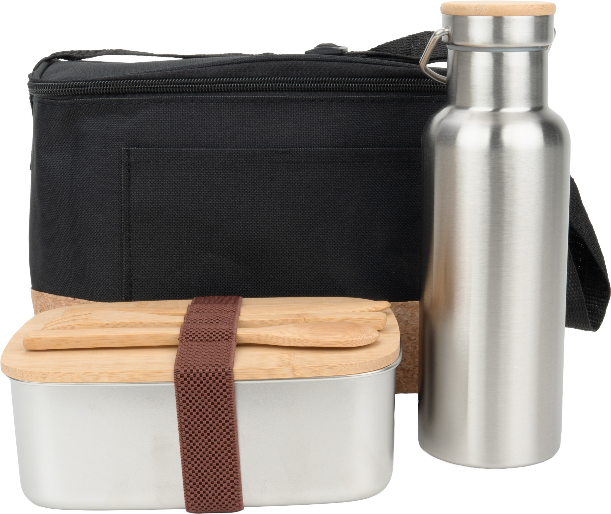 Zestaw lunch box, butelka 500 ml i torba termiczna BRIGITTE