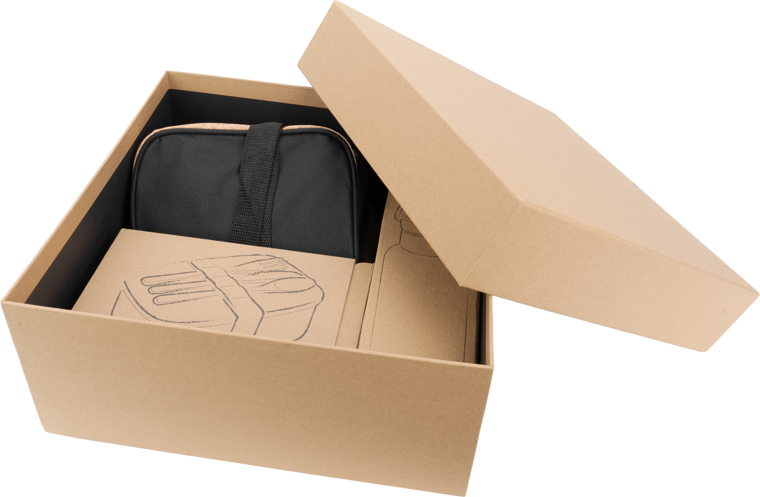 Zestaw lunch box, butelka 500 ml i torba termiczna BRIGITTE