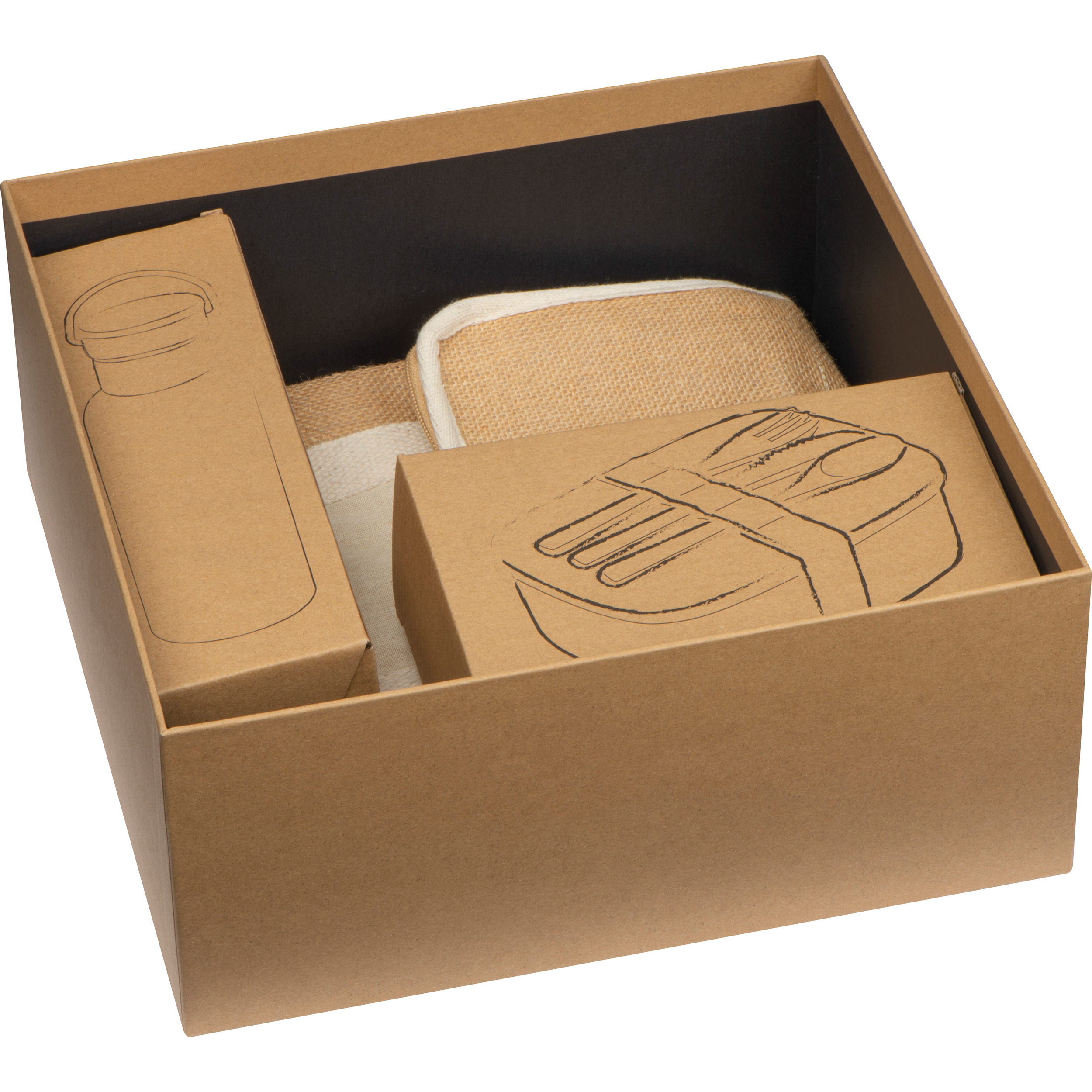 Zestaw lunch box, butelka 500 ml i torba termiczna BRIGITTE