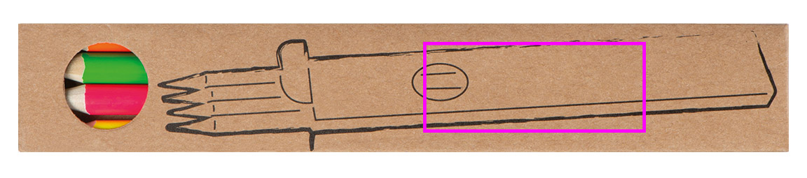 Kredki drewniane 4 kolory neonowe ASHLEY