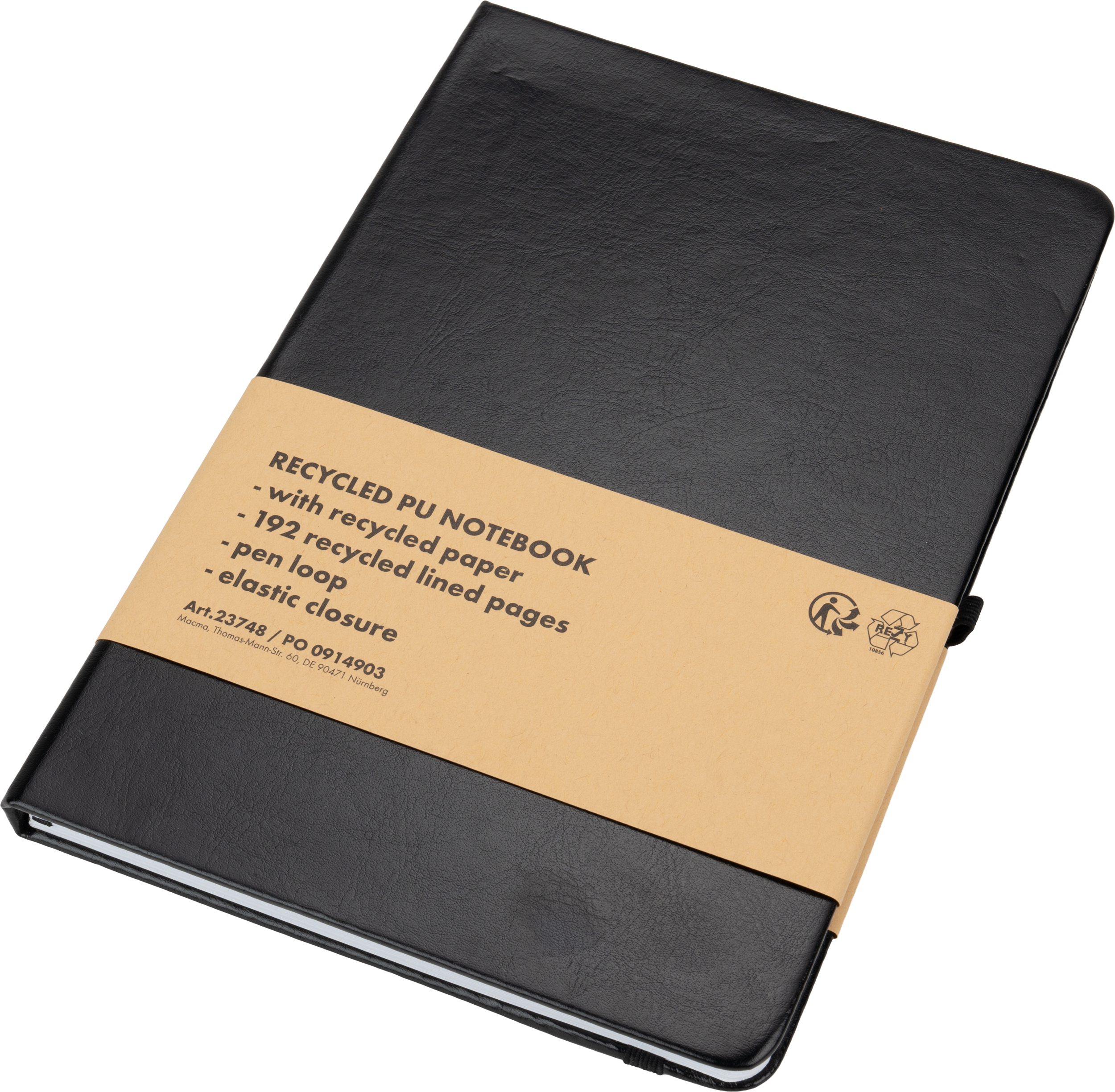 Notatnik A5 w linie z PU z recyklingu CLEO