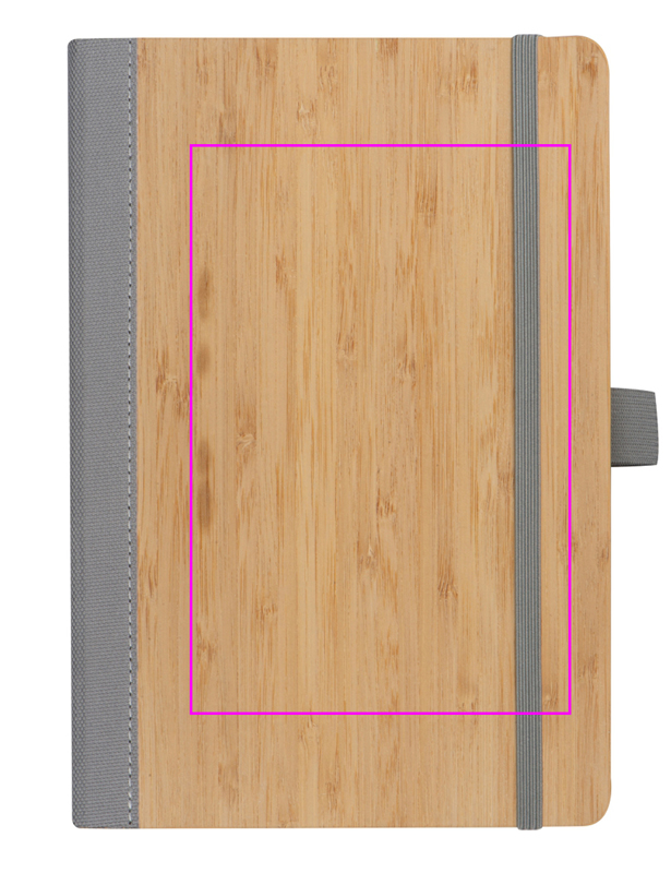 Notatnik A5 w linie z poliestru z recyklingu TEOFILO