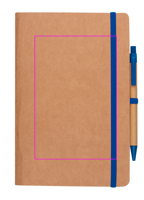 Notatnik A5 z czystymi stronami i długopisem z materiałów z recyklingu CHLOE