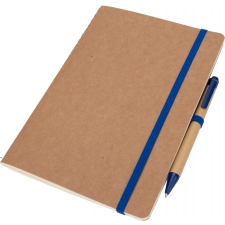 Notatnik A5 z czystymi stronami i długopisem z materiałów z recyklingu CHLOE