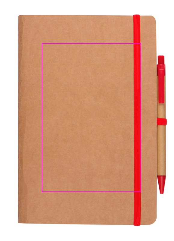 Notatnik A5 z czystymi stronami i długopisem z materiałów z recyklingu CHLOE