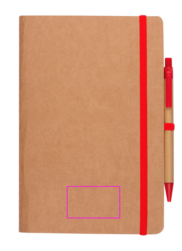 Notatnik A5 z czystymi stronami i długopisem z materiałów z recyklingu CHLOE
