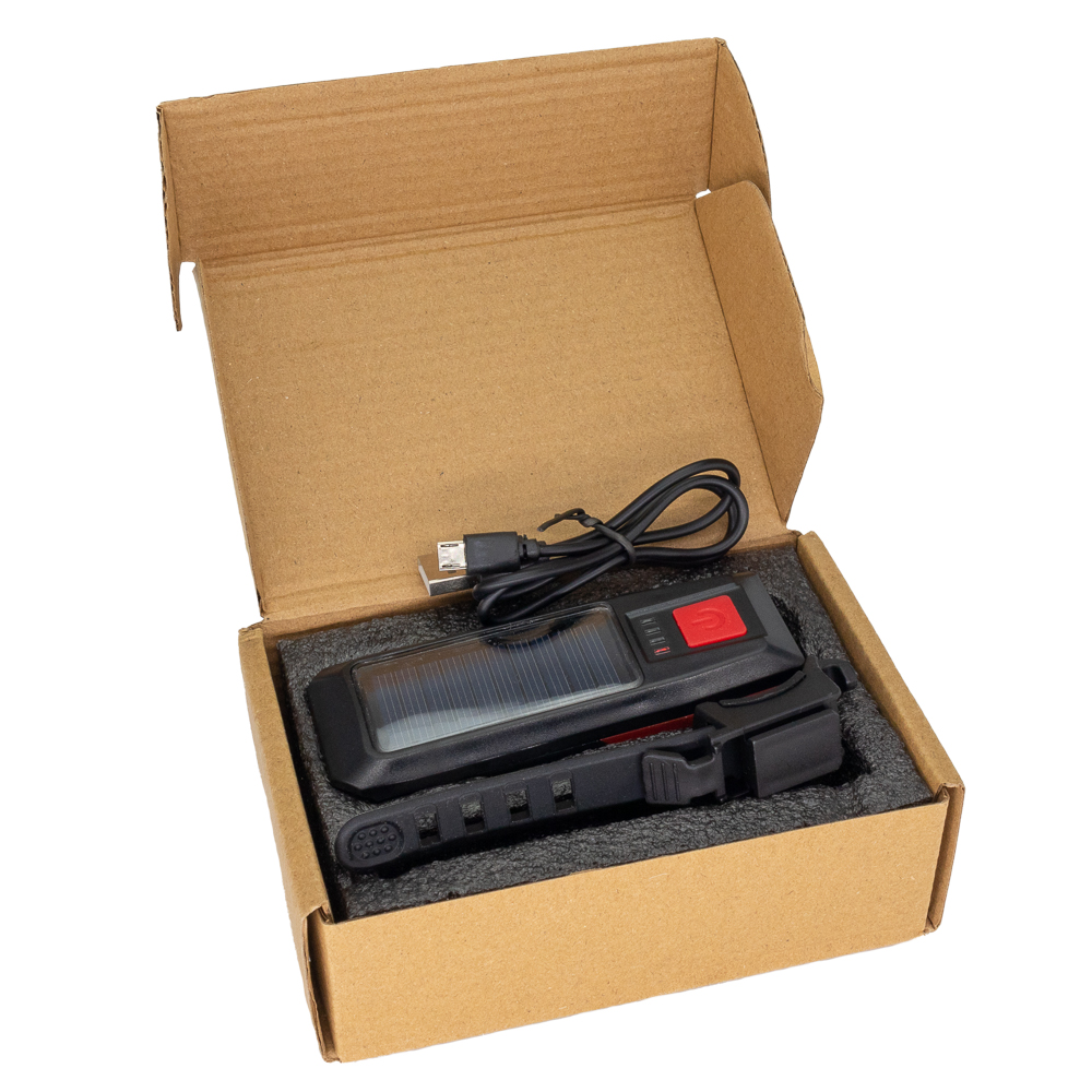 Lampka rowerowa solarna z klaksonem