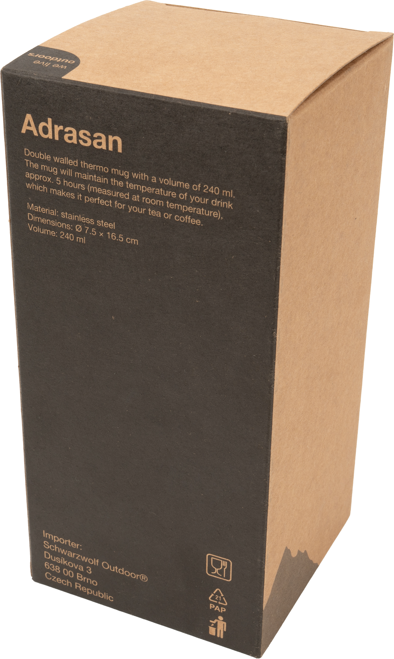 Kubek termiczny 240 ml ADRASAN Schwarzwolf