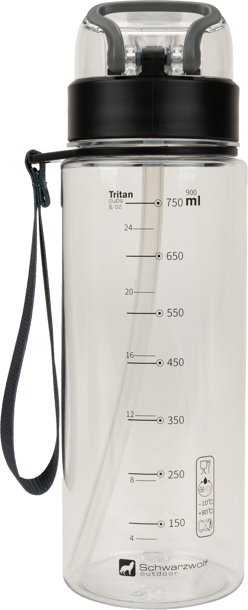 Butelka z tritanu 850 ml SEYHAN Schwarzwolf