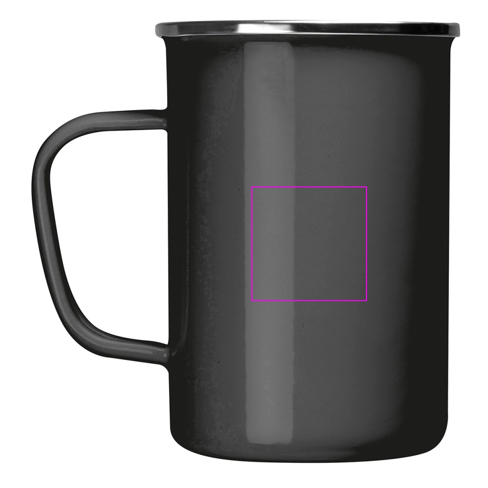 Kubek metalowy emaliowany 550 ml GENE
