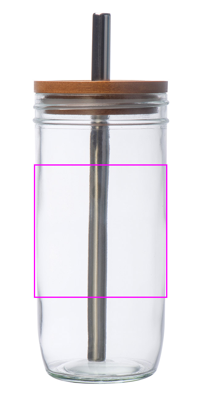 Szklanka z pokrywką i słomką 650 ml BENEDYKT