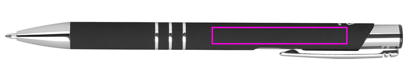 Długopis aluminiowy z recyklingu półżelowy soft touch CONSTANZE